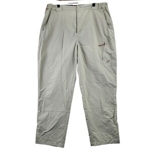 Simms COR3 Fishing Pants Mens XL Tan Lightweight‎ Nylon Hiking Outdoor Cargo